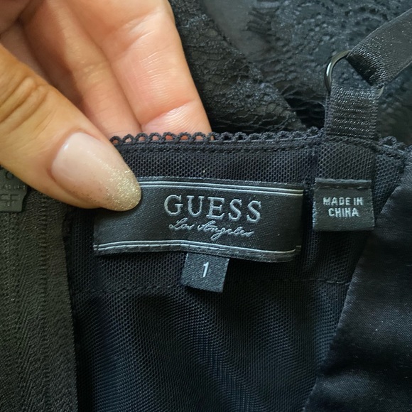 Guess Lexy Dress Sweetheart Neckline Satin Lace Trim Bodycon Sexy Dress 5 - Picture 7 of 15